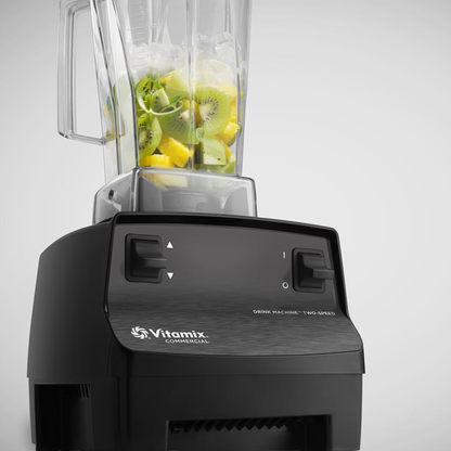 Vitamix Drink Machine Two-Speed 1.4L | Blenders Direct with fruits inside on a white background